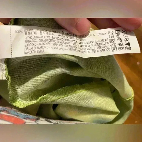 Zara Women’s Floral Vibrant Green Maxi Dress size Large - Picture 13 of 14